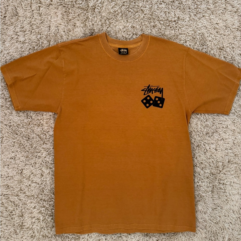 Stussy Men's Tan Dice Graphic Tee